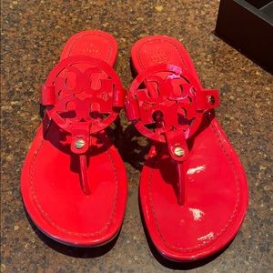 Red Tory Burch Miller Sandals
